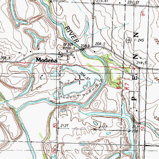 Topographic Map of Allendale Conservation Club Lake, IL