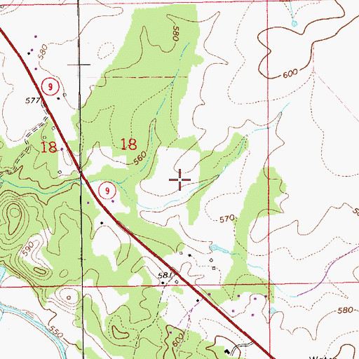 Topographic Map of Coloma Post Office (historical), AL