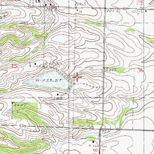 Topographic Map of Clover Leaf Ranch Lake Dam, IL