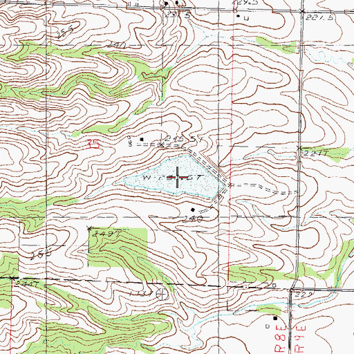 Topographic Map of Clover Leaf Ranch Lake, IL