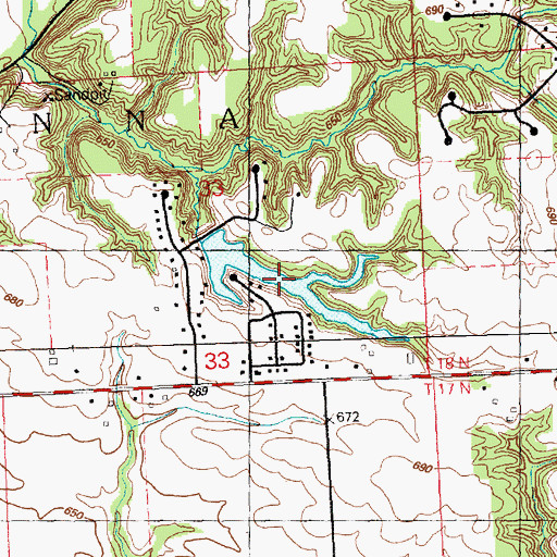 Topographic Map of Rustic Acres Lake, IL