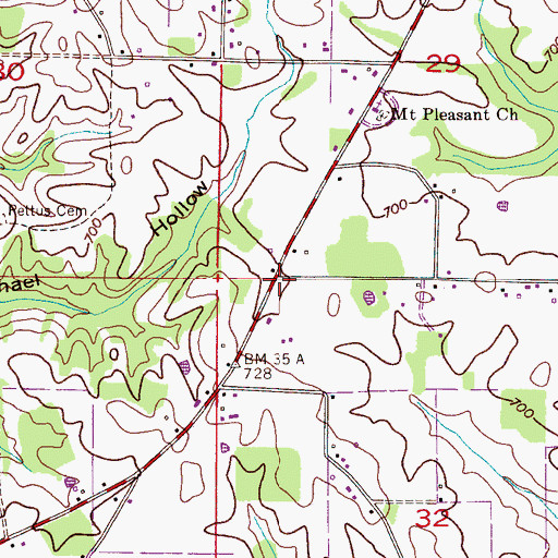 Topographic Map of Comer Post Office, AL