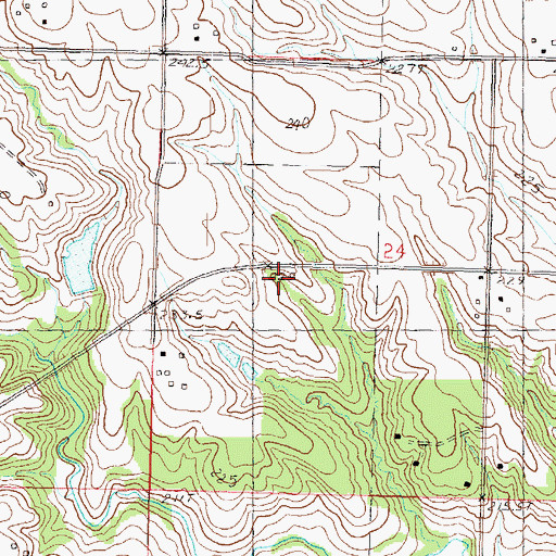 Topographic Map of Newton-Hager Lake, IL