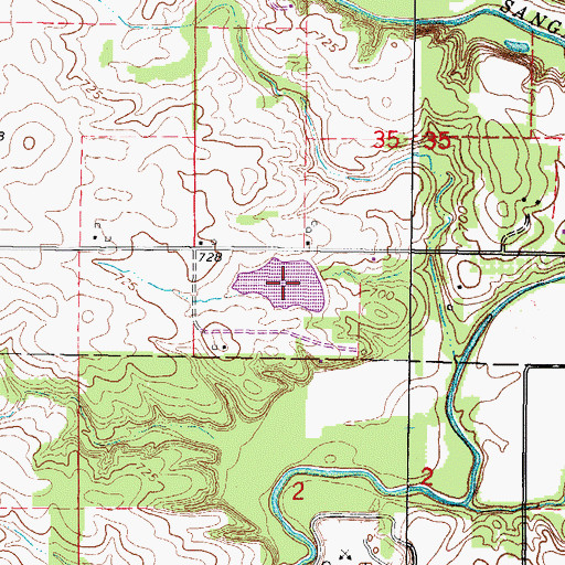 Topographic Map of Trautman Lake, IL