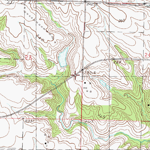 Topographic Map of Newton Lake Dam, IL