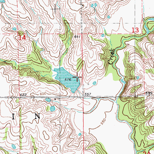 Topographic Map of Columbia Farm Pond Dam, IL