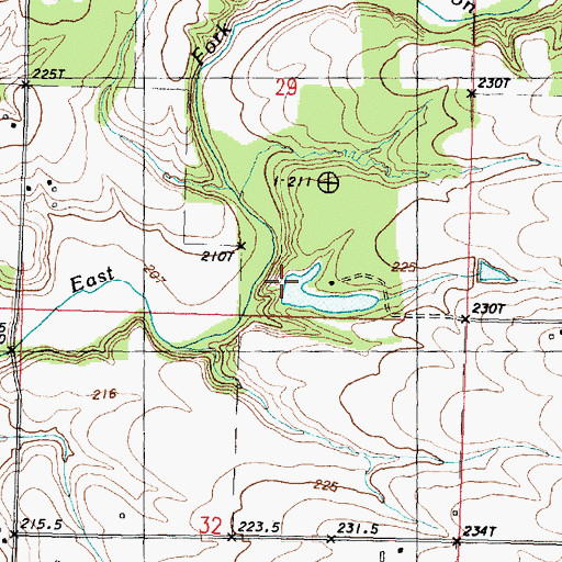Topographic Map of Marsh Lake Dam, IL