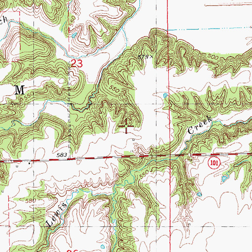 Topographic Map of Musick Pond, IL
