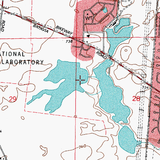 Topographic Map of Lake Law Dam, IL