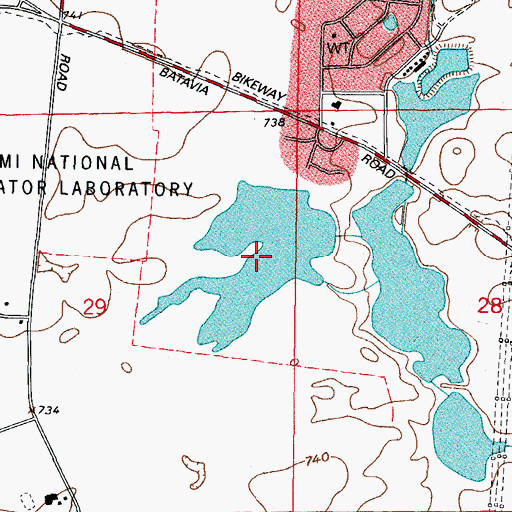 Topographic Map of Lake Law, IL