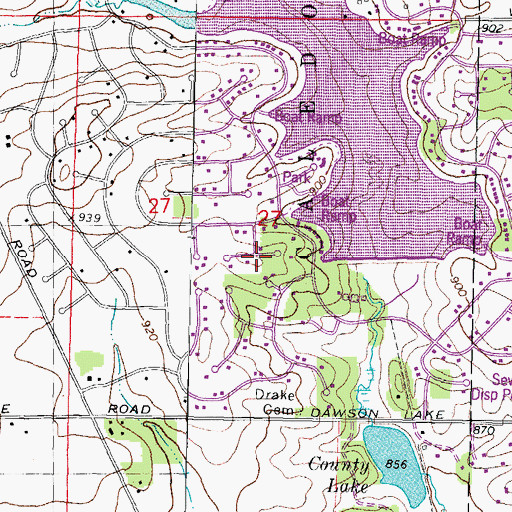 Topographic Map of Candlewick Lake Dam, IL