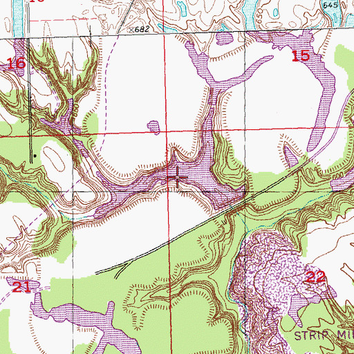 Topographic Map of Road Fill Lake, IL