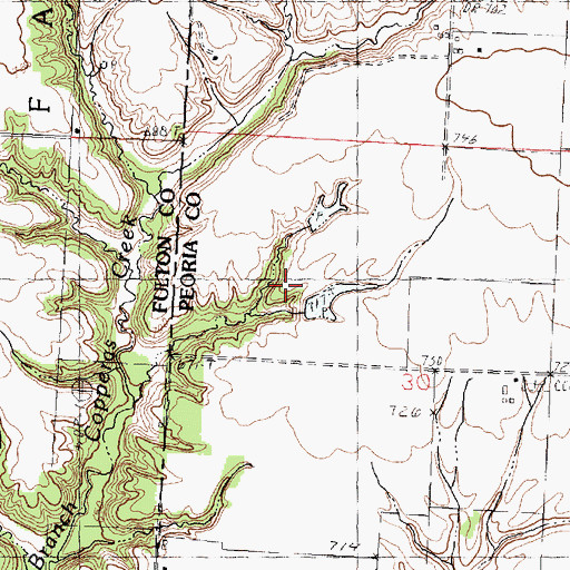 Topographic Map of Glenview Farms Lake Dam, IL