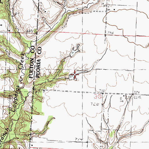 Topographic Map of Glenview Farms Lake, IL