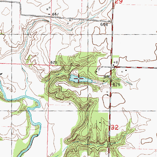 Topographic Map of Kepler Lake, IL