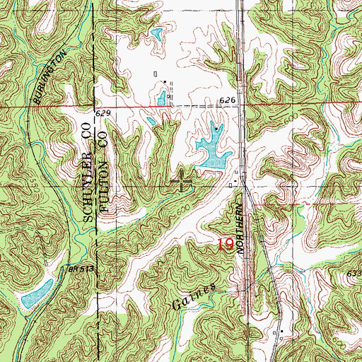Topographic Map of Sullivan Lake, IL