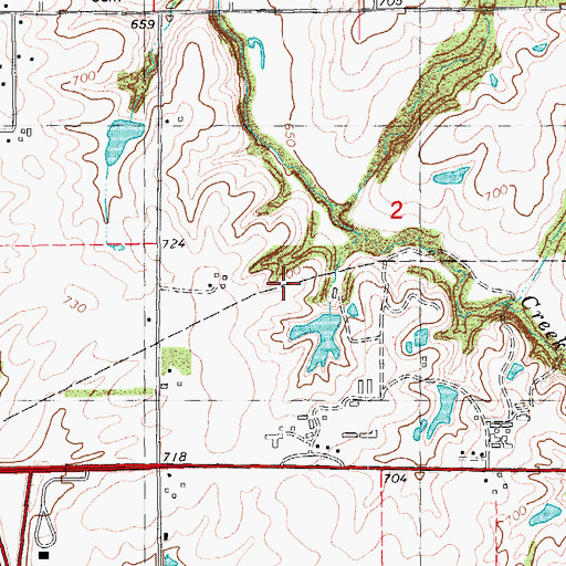 Topographic Map of Jug Lake Dam, IL