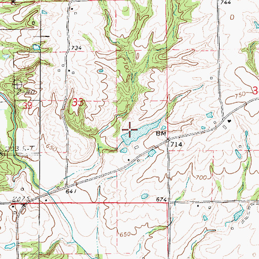 Topographic Map of Lawrence See Lake Dam, IL