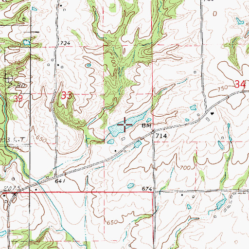 Topographic Map of Lawrence See Lake, IL