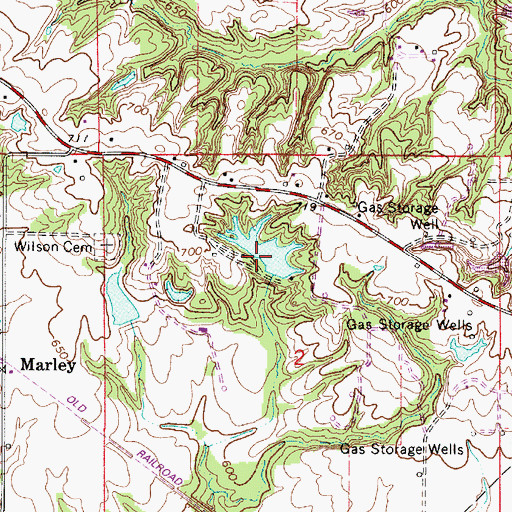 Topographic Map of Farm Pond Dam, IL