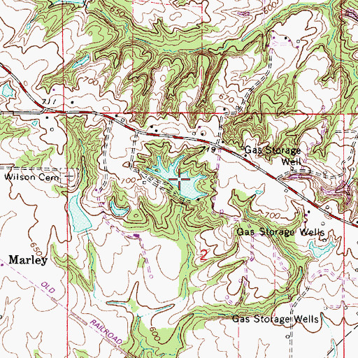 Topographic Map of Farm Pond, IL