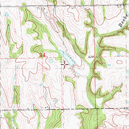 Topographic Map of De Wees Lake Dam, IL