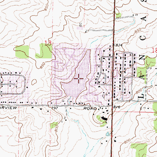 Topographic Map of Willow Lake, IL