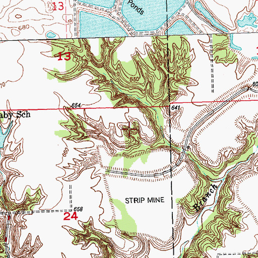 Topographic Map of Sludge Pond Number 1-3A Berm Dam, IL
