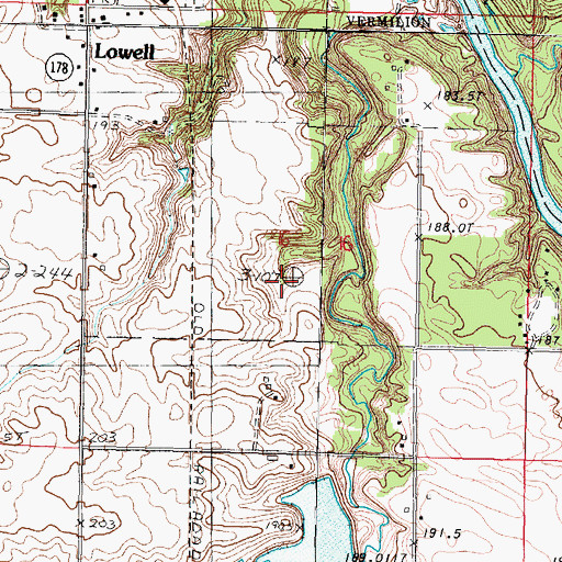 Topographic Map of Alleman Lake, IL