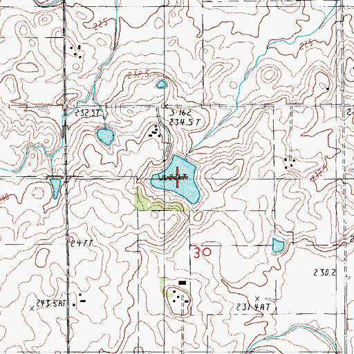 Topographic Map of Laue Lake, IL