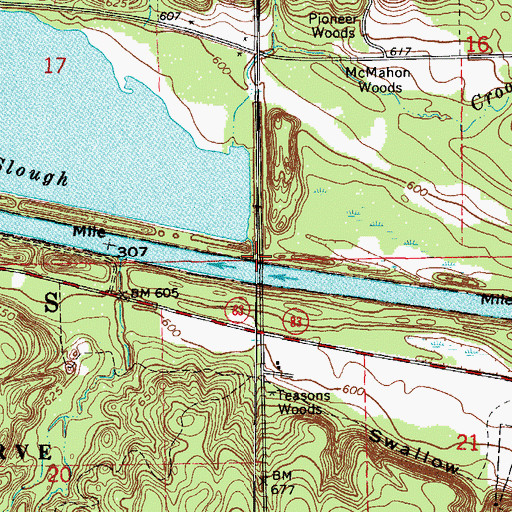 Topographic Map of Dam Number 7, IL