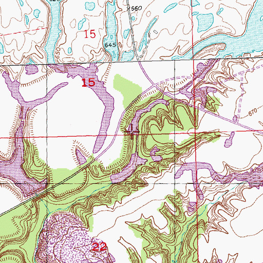 Topographic Map of MSDGC Dam Number 8, IL
