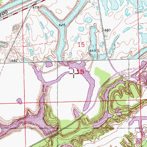 Topographic Map of MSDGC Dam Number 3, IL