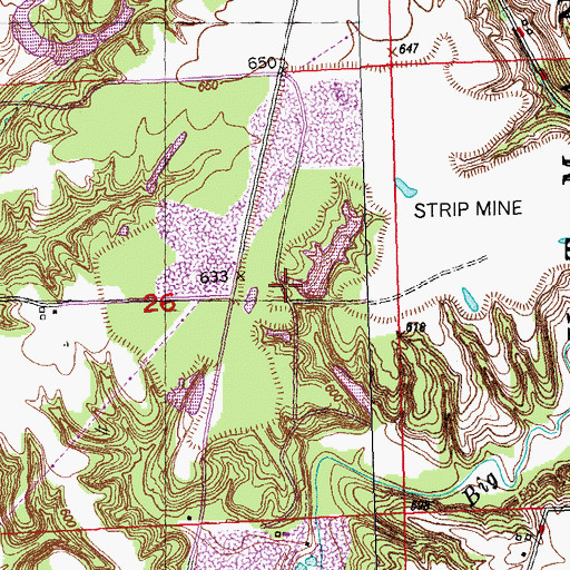 Topographic Map of MSDGC Dam Number 7, IL