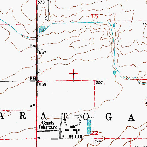 Topographic Map of Collins Cooling Pond, IL
