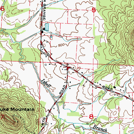 Topographic Map of Hunter Post Office (historical), AL