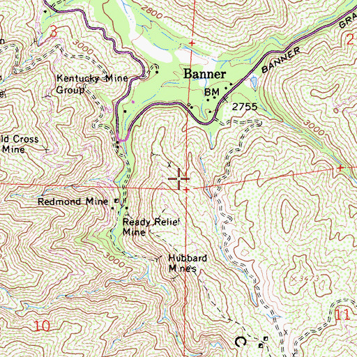 Topographic Map of Homestake Mine, CA