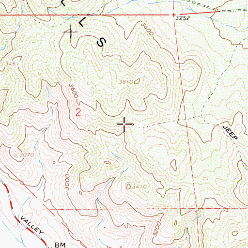 Topographic Map of Long Mine, CA