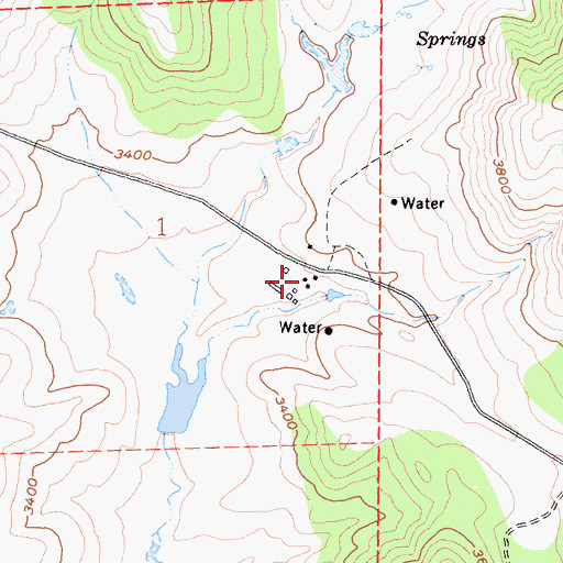Topographic Map of Mesa Chiquita Ranch, CA