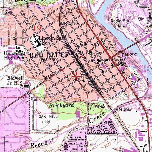 Topographic Map of Gospel Church, CA