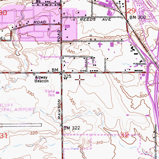 Topographic Map of William M Metteer Elementary School, CA