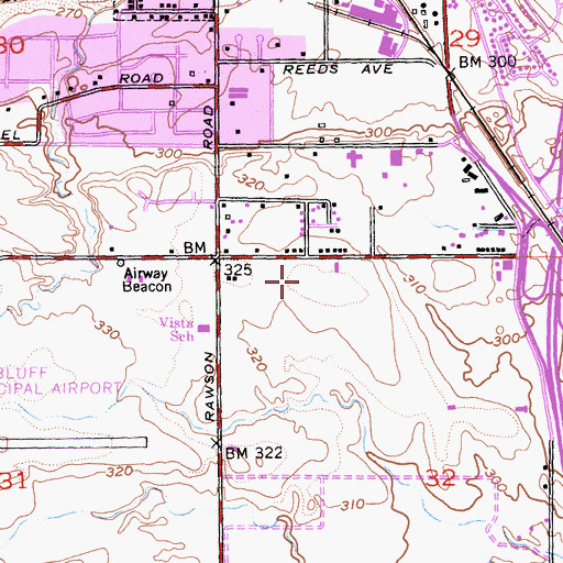 Topographic Map of William M Metteer Elementary School, CA
