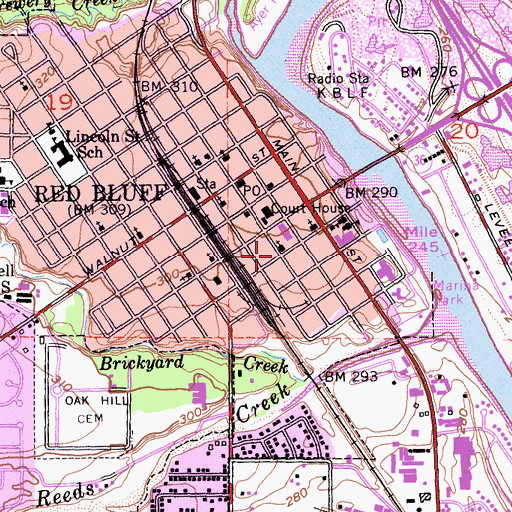 Topographic Map of Saint Peters Episcopal Church, CA