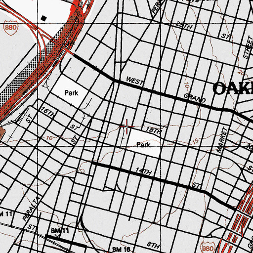 Topographic Map of Bunche Center for Redirection, CA