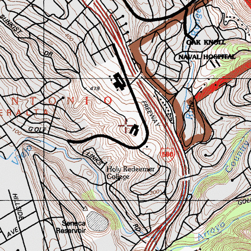 Topographic Map of Howard Elementary School, CA