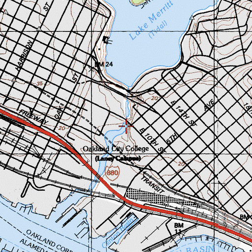 Topographic Map of La Escuelita Elementary School, CA