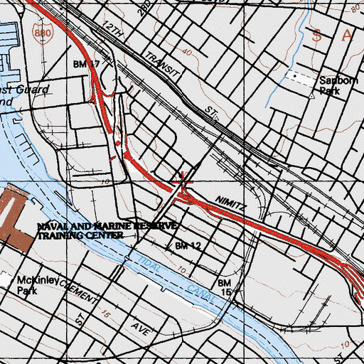 Topographic Map of Lazear Charter Academy, CA