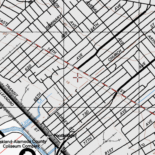 Topographic Map of Lockwood Elementary School (historical), CA