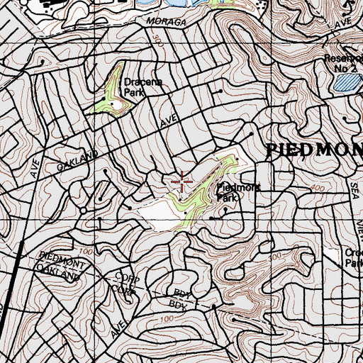 Topographic Map of Millennium High School, CA