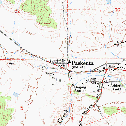 Topographic Map of Elkins Elementary School, CA